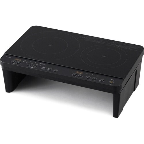 IRIS 107273 2口IHコンロ 脚付 ブラ