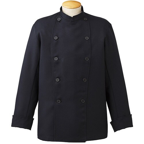 サンペックス 長袖コックコート ブラック S