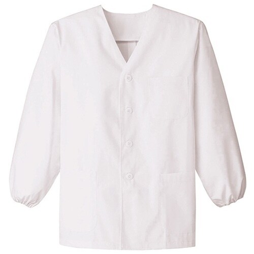 サンペックス 【男性用】衿なし・長袖調理衣 ホワイ