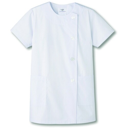 サンペックス 【女性用】衿なし・半袖調理衣 ホワイ