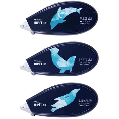 Tombow テープのり ピットエアー漁網リサイク