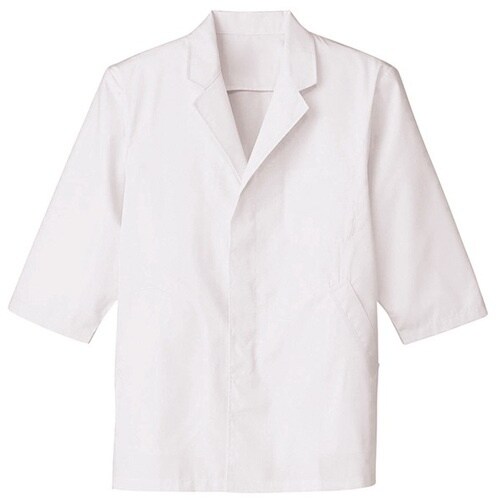 サンペックス 【男性用】衿付き・七分袖調理衣 ホワ