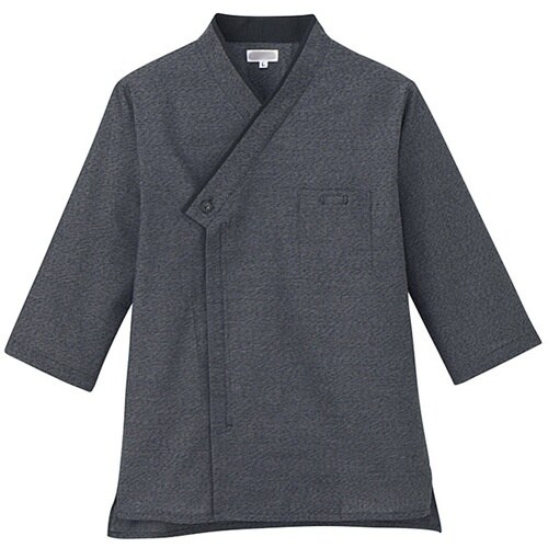 サンペックス 七分袖ショップコート ブラック 4L