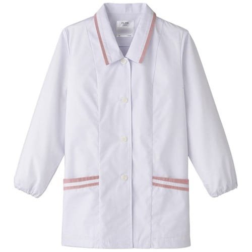 サンペックス 【女性用】衿付き・長袖調理衣 ホワイ