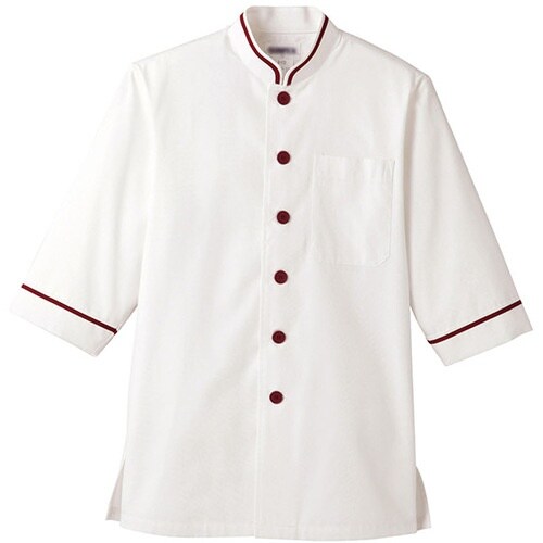 サンペックス 七分袖ショップコート ホワイト*ワイ