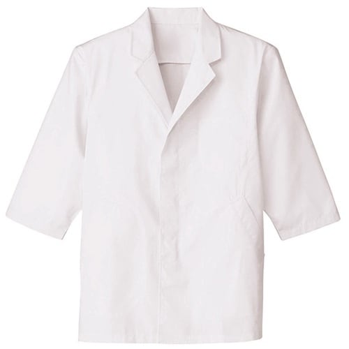 サンペックス 【男性用】衿付き・七分袖調理衣 ホワ