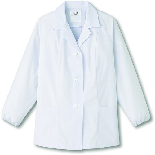 サンペックス 【女性用】衿付き・長袖調理衣 ホワイ