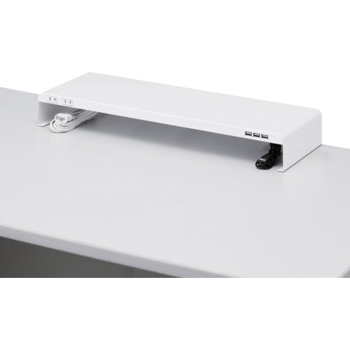 SANWA 電源タップ+USBポート付き机上ラック