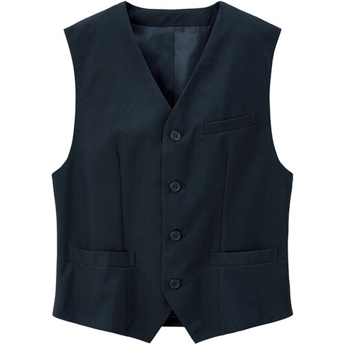 サンペックス 【男性用】襟なしベスト ブラック L