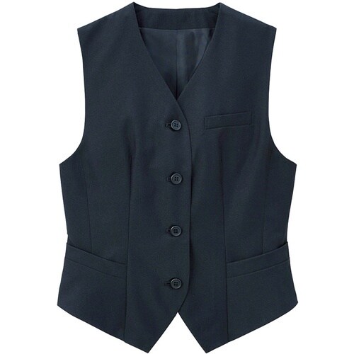 サンペックス 【女性用】襟なしベスト ブラック 1