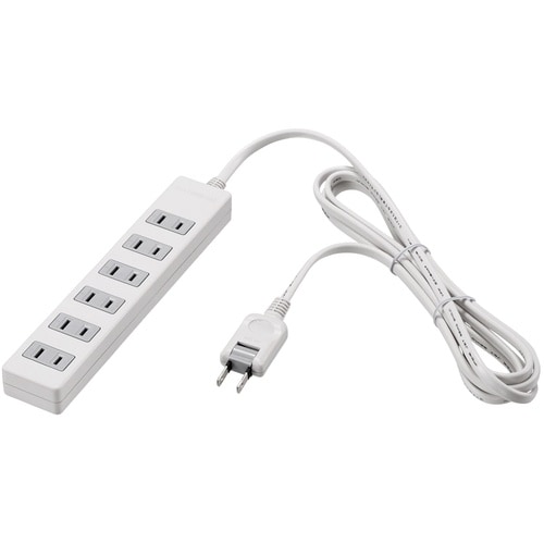 BUFFALO 2ピン式電源タップ 雷サージ 6個