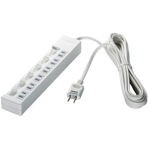 BUFFALO 2ピン式電源タップ 6個口 個別ス