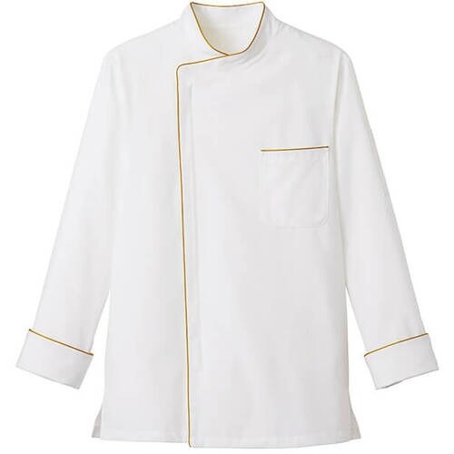 サンペックス 長袖ショップコート ホワイト*ベージ