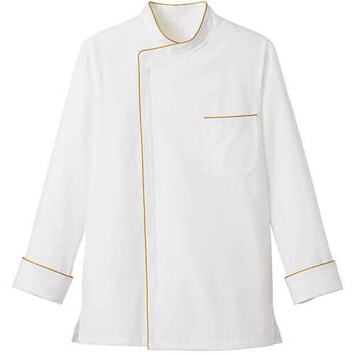 サンペックス 長袖ショップコート ホワイト*ベージ