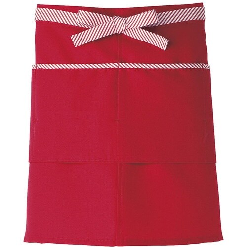 サンペックス ショート丈エプロン レッド F