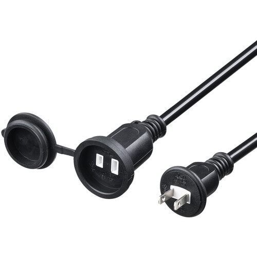 SANWA 防雨型電源延長コード ブラック 10m