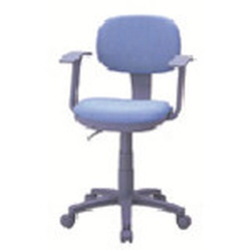 ナカバヤシ OAチェア/肘付き/ブル−