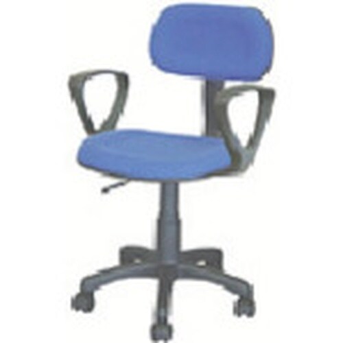 ナカバヤシ OAチェア/ロ−バック/肘付き/ブル−
