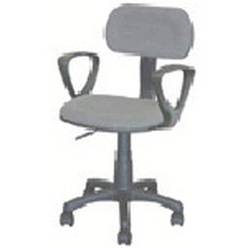 ナカバヤシ OAチェア/ロ−バック/肘付き/グレ−