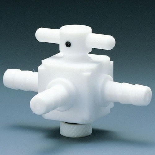 フロンケミカル フッ素樹脂(PTFE) 三方バルブ