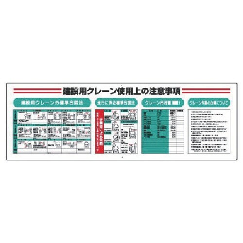 ユニット 標識項目セット 建設用クレーン