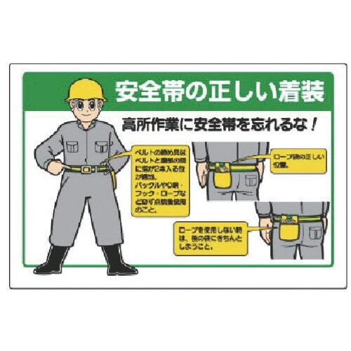 ユニット 安全帯関係標識 安全帯の正しい着装