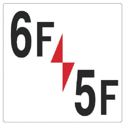 ユニット 階数表示板6F/5F