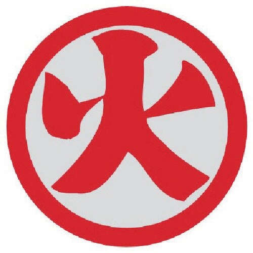 ユニット ヘルメット用ステッカー火反射 アクリル