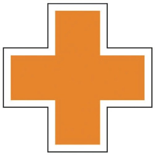 ユニット オレンジ十字ステッカー PVCステッカー