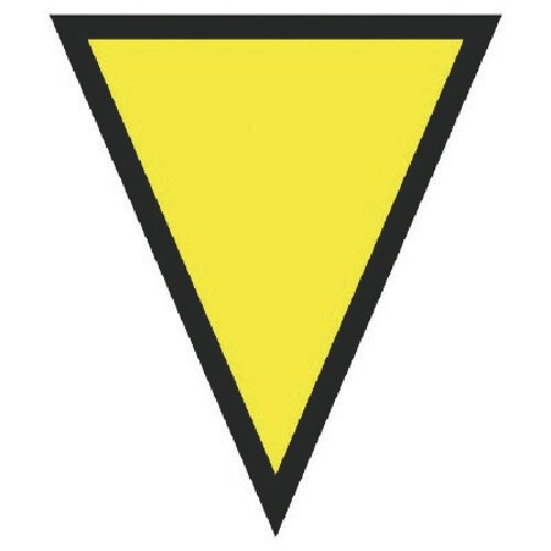 ユニット マジックテープ付三角旗黄地文字無 ターポ