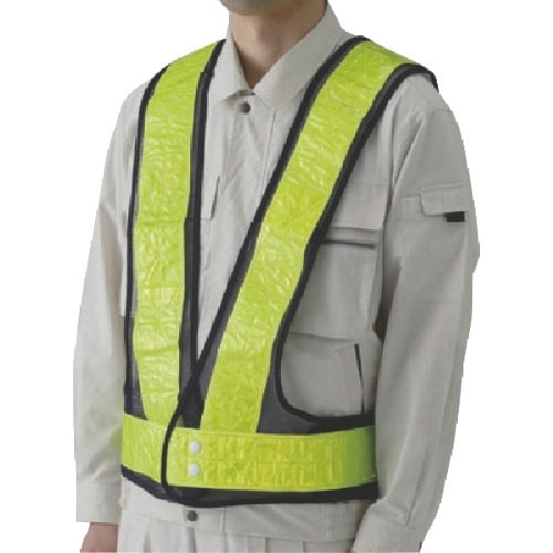 ユニット 反射ベスト(ポリス型)紺地×黄反射 ナイ