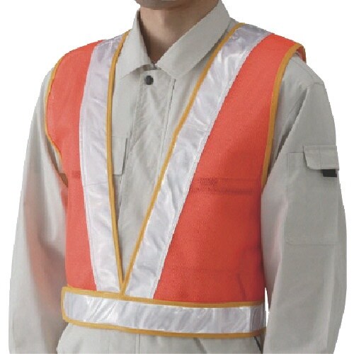 ユニット 反射ベスト スタンダード型橙地白反射L