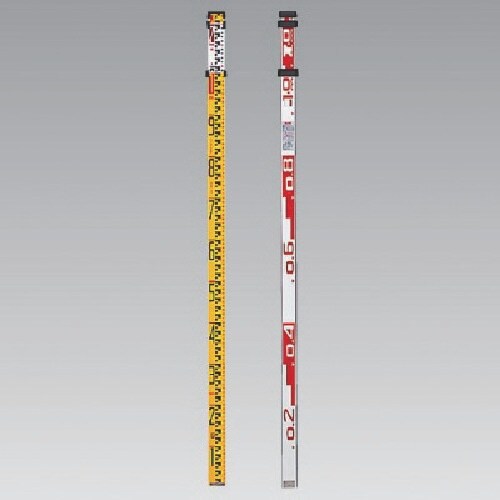 ユニット アルミスタッフ アルミ 寸法:3m(3段