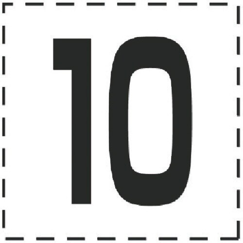 ユニット 高所作業車標識 カッティング文字 10・