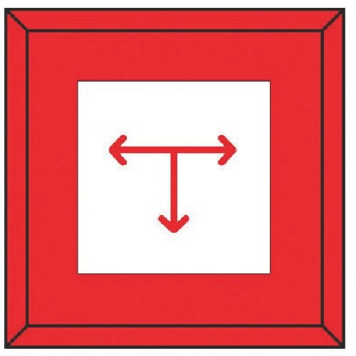 ユニット 埋設表示杭ユニパイル 矢印赤 左右下矢印