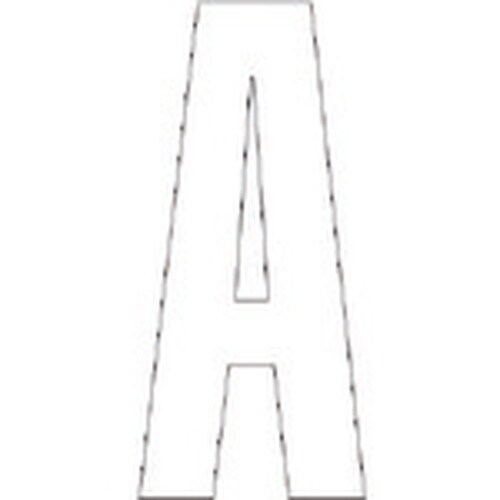 ユニット アルファベットA (白)・合成ゴム・1文