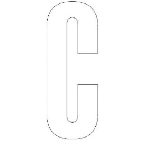 ユニット アルファベットC (白)・合成ゴム・1文