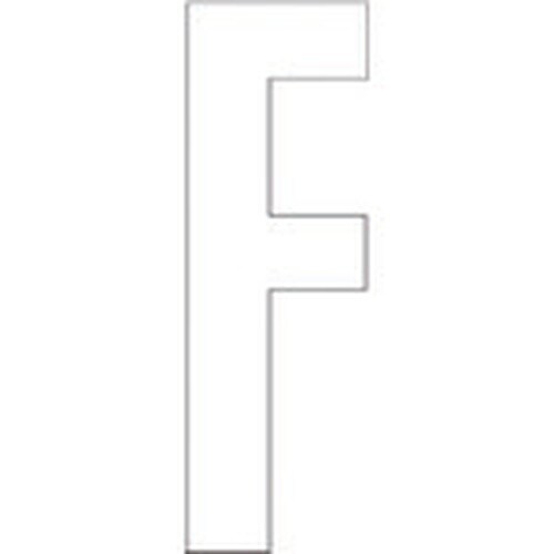 ユニット アルファベットF (白)・合成ゴム・1文