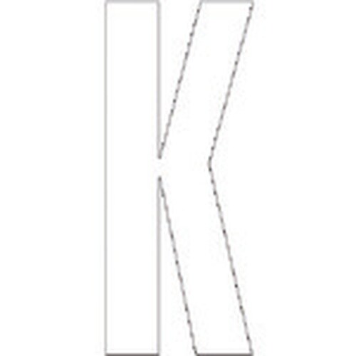 ユニット アルファベットK (白)・合成ゴム・1文