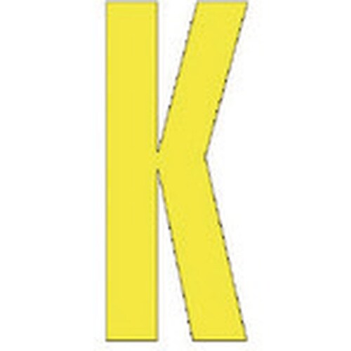 ユニット アルファベットK (黄)・合成ゴム・1文