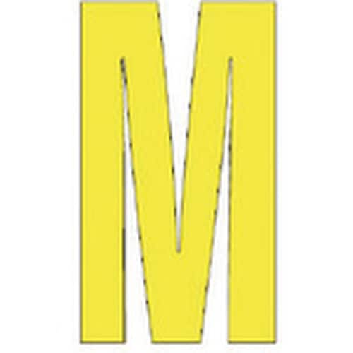 ユニット アルファベットM (黄)・合成ゴム・1文