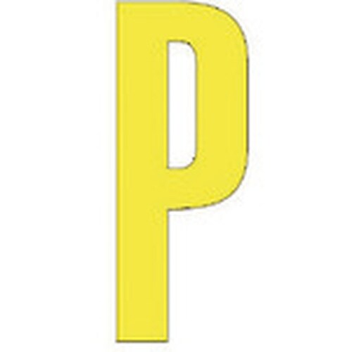 ユニット アルファベットP (黄)・合成ゴム・1文