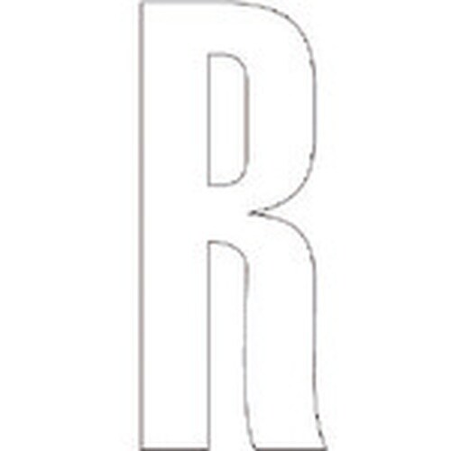 ユニット アルファベットR (白)・合成ゴム・1文