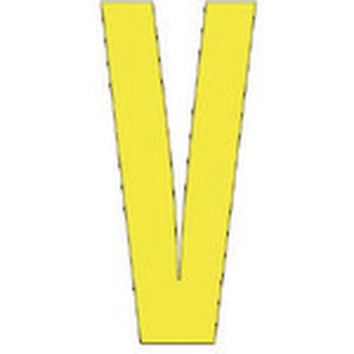 ユニット アルファベットV (黄)・合成ゴム・1文