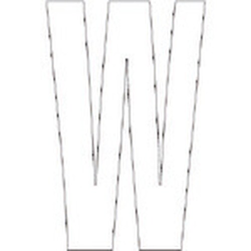 ユニット アルファベットW (白)・合成ゴム・1文