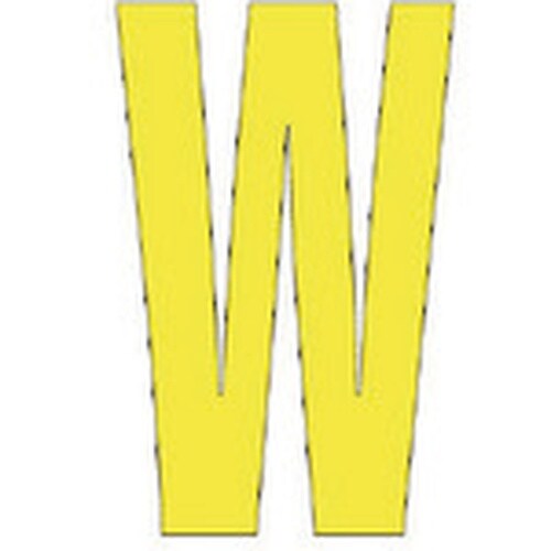 ユニット アルファベットW (黄)・合成ゴム・1文