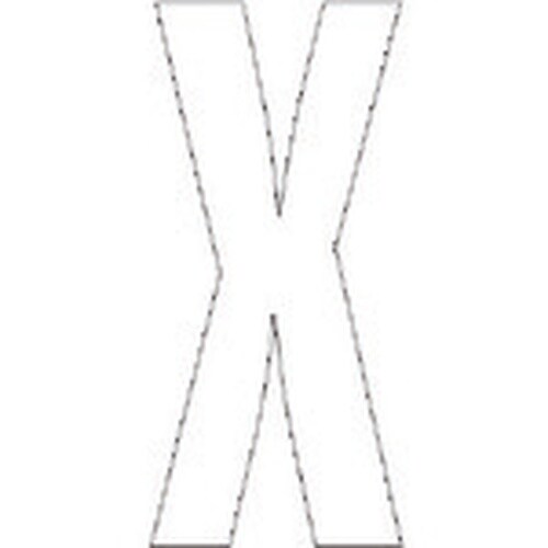 ユニット アルファベットX (白)・合成ゴム・1文