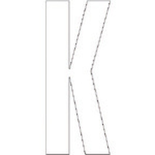 ユニット アルファベットK (白)・合成ゴム・1文