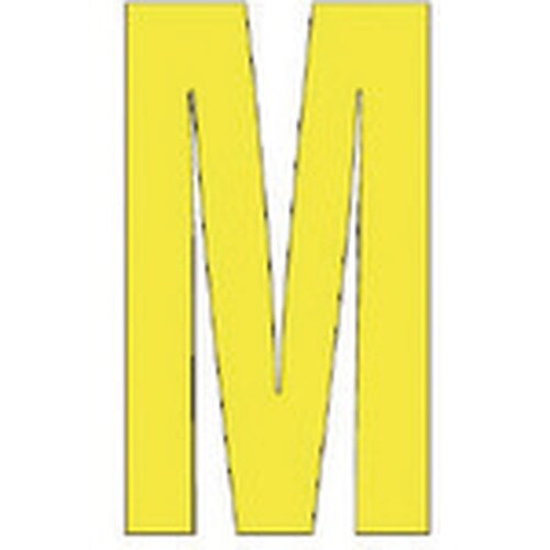 ユニット アルファベットM (黄)・合成ゴム・1文