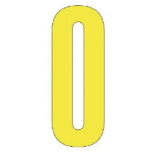 ユニット アルファベットO (黄)・合成ゴム・1文